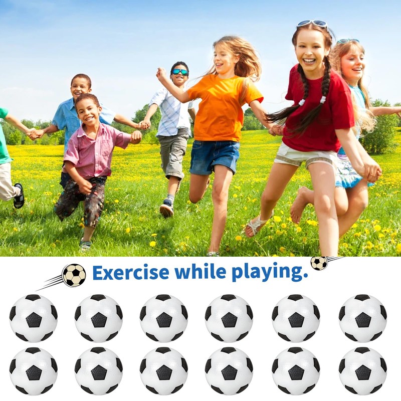 Tcvents 12 PCS Small Soccer Balls, Inflatable 4'' Mini Soccer
