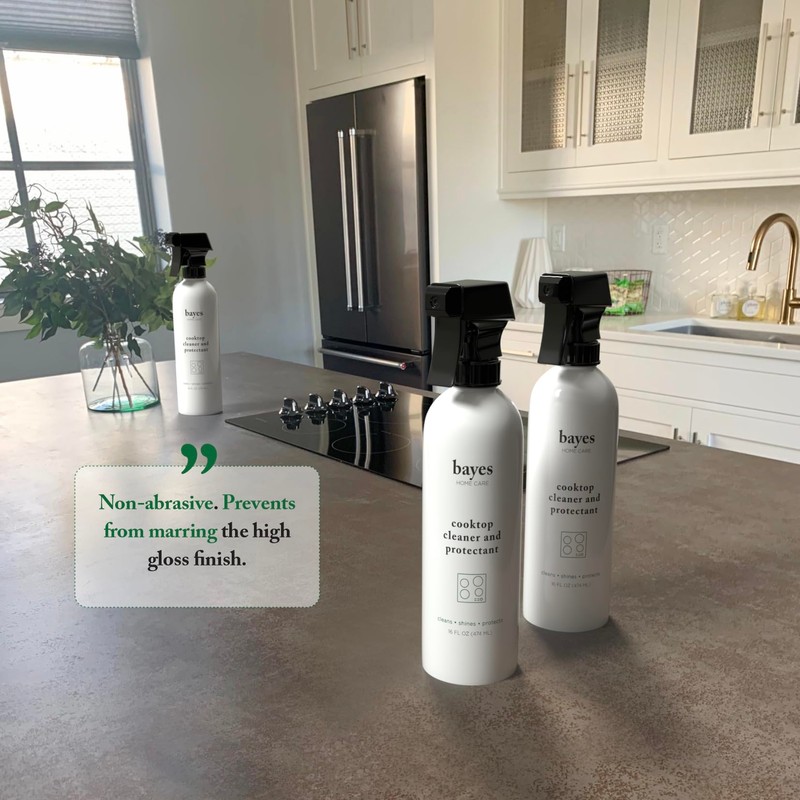 Bayes Cooktop Cleaner and Protectant for Daily Use - Cleans,