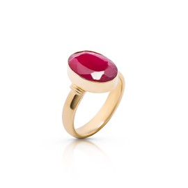 Koral Jewelry 14K Gold Plated Created Ruby Ethnic Ring Vintage Gipsy Boho Chic US Size 6 7 8 9 (6)