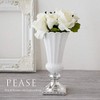 326306173 Clay Flower Base Vase Simple Elegant White Silver Flower Pot Vase Pottery