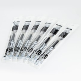 Pentel Refill Ink - for EnerGel Gel Pen, 0.7mm Needle Tip, Fine, Black Ink, Pack of 6 Refills (LRN7-6A)
