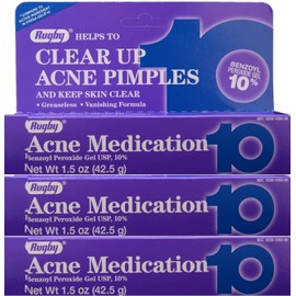 Rugby Acne Medication 10% 42.5 gm (Pack of 3)
