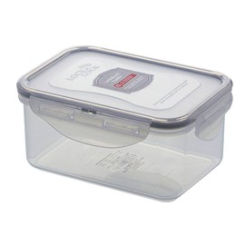 ベストコ ロック&ロック クラシック 600ml 保存容器 長方形 グレー HPL811G