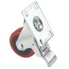 5'' Caster Wheel, Double Locking, Swiveling with 4 Hole Mounting