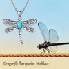 ONEFINITY Dragonfly Necklace 925 Sterling Silver Moonstone Opal Turquoise Dragonflys
