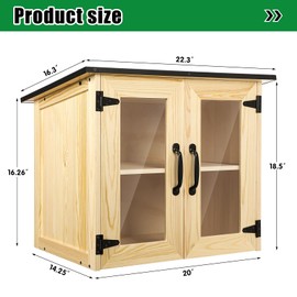 Marsui Outdoor Library Book Box Literature Exchange Kit Outdoor Wood Cabinet for Sharing Books Community Literature, Flyers, Newspapers, Food Art (Novel)