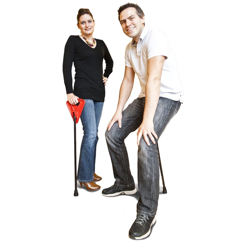 Flipstick Telescopic Folding Seat Stick Royal Blue with Bag