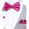 Alizeal Men's Tuxedo Bow Tie Hanky Cufflinks Set -