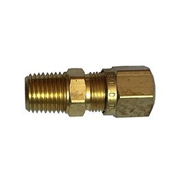 Generic Brass 3/8"OD Tube x 3/8" Male NPT Comperssion Fitting,DOT Air Brake Male Connector (Pack of 5 sets)