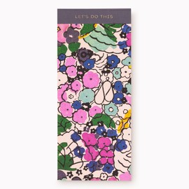 AMÉLIN ARCHIVE Long List To Do Pad, Lined Grocery and Shopping List Notepad, Florale