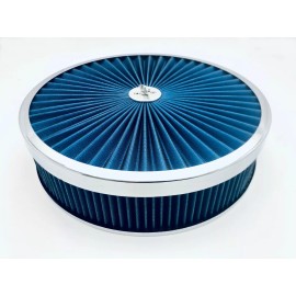 SPP Air Cleaner Set 14" x 3" Super Flow Washable Blue Extraflow Holley Edelbrock AED