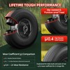 USCaster 4.10/3.50-4 Tire and Wheel Flat Free,10-Inch Solid Wheel Replacement