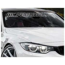 Bimmer Performance Windshield Banner Outline Vinyl Decals Stickers - Vehicle Sun Visor Strip, Sun Shade, Decal, Sticker - Premium Quality Accessories for a Bimmer Look