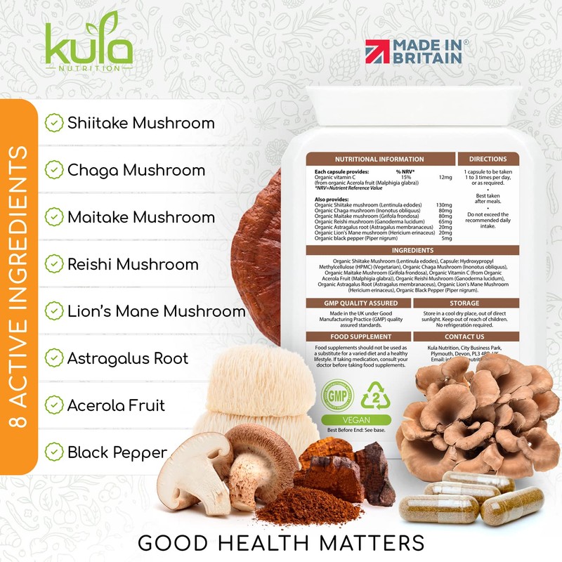ShroomPlex Organic Mushroom Complex - Immune Boosting Mushroom Blend -
