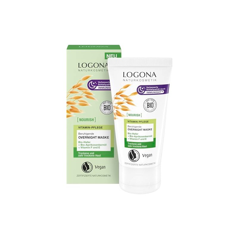 LOGONA Naturkosmetik NOURISH Soothing Overnight Mask - 50 ml -