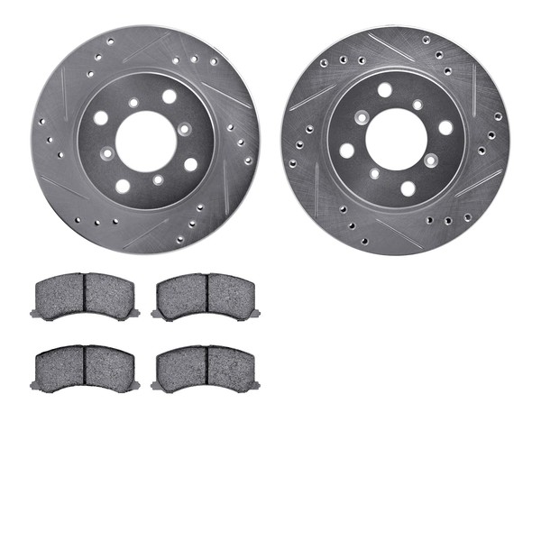 Dynamic Friction Company Rear Brakes and Rotors|Drilled Slotted Brake Rotors|