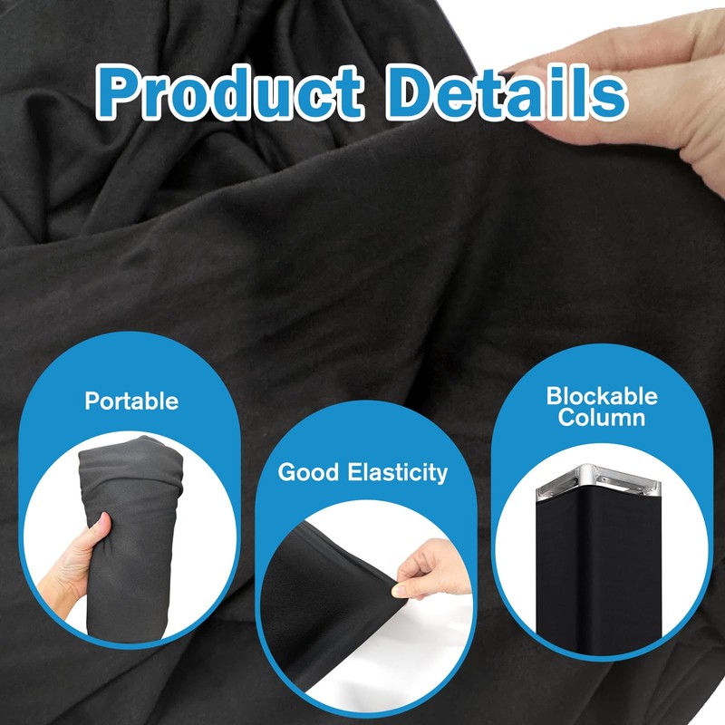 2PCS Thick Black Truss Cover - High Elasticity Scrim Sleeve