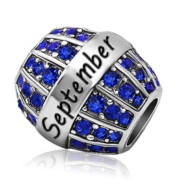 JMQJewelry Blue Eye Birthday Birthstone September Father Daughter Womens Beads Charm for Bracelets Women Christmas 2024