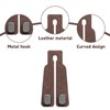 Zueyen 2 x Car Seat Back Double Hooks, Leather Car