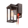 mirrea 11" Classic Outdoor Wall Sconce with Built-in GFCI Outlet