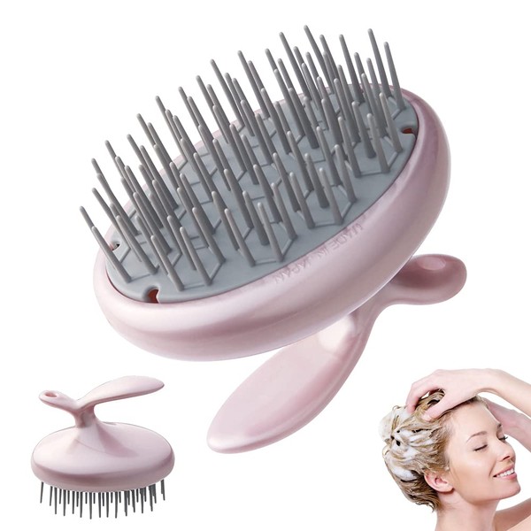 Limpiador de cuero cabelludo [fabricado en Japón] Cepillo de champú de diseño único para cepillado suave del cabello largo, masaje de cabeza, hombres, mujeres y regalo