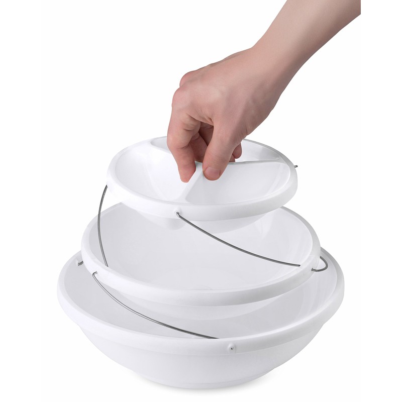 Masirs 3-Tier Collapsible Bowl: Decorative Design Folds for Minimal Storage.