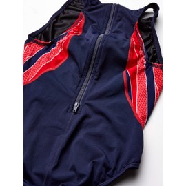 TYR 404WWPBD6A26 Women's Phoenix SP Destroyer Water Polo Suit, Navy/Red, Size 26