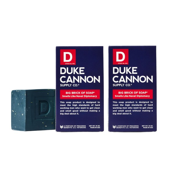 Duke Cannon Supply Co. Big Brick of Soap for Men, 10oz, 2 Bar Soap Set - Busch Beer Soap, Sandalwood Scent and Bourbon Soap, Oak Barrel Scent, Made With Buffalo Trace