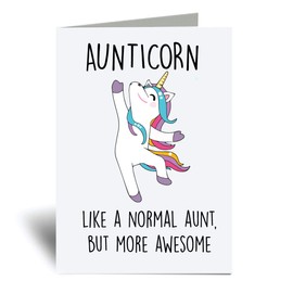 60 Second Makeover Limited Aunticorn Greeting Card Auntie Unicorn Aunt Aunty Funny Birthday Present