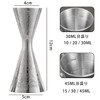 WIEXUN Measuring Cup Graduated Jigger Cup Cocktail Stainless Steel Measuring
