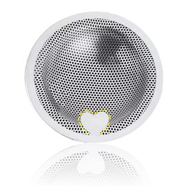 Unit Bath Drain Garbage Receptor Stainless Steel Drain Trash Receptor Garbage Receptor for Unit Bath Bath with Heart Shaped Handle Hair Catcher Diameter: 3.1 - 4.0 inches (7.8 - 10.2 cm) (Large: 3.0 - 4.0 inches (7.8 - 10.2 cm)