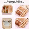 SoleKing Small Travel Jewelry Case - Initial Jewelry Box Jewelry