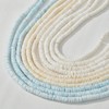 NBEADS 504 Pcs 3 Colors Natural White Shell Beads, Flat