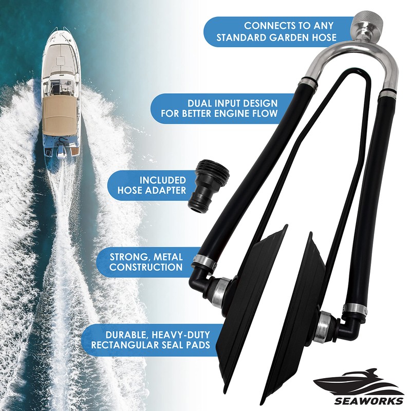 Seaworks Steel Dual Feed Muff Style Heavy Duty Steel Boat