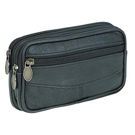 SOTALA Bum Bag Bum Bag Purse Genuine Leather in Black or Brown, black, money belt
