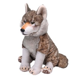 WILD REPUBLIC Artist Collection, Wolf, Gift for Kids, 15 inches, Plush Toy, Fill is Spun Recycled Water Bottles