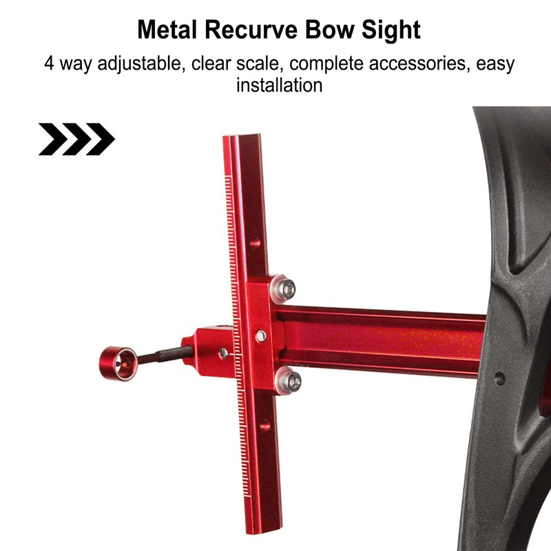 Archery Recurve Bow Sight Iron Adjustable T Shape Quick Release