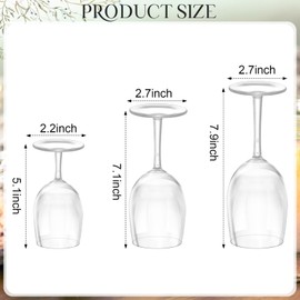 Yaomiao 3 Pcs Pillar Candle Holders Wine Glasses Candlestick Holder Transparent Plastic Candlestick for Wedding Party Decor Table Fireplace Centerpiece