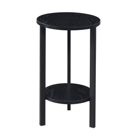 Convenience Concepts Graystone 2-Tier Plant Stand, 24-inch, Black/Black