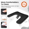 JODSONE U-Shaped Black Arm Rest for Nails Tech with Rotating