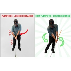 Anti-Flip Stick® Golf Training Swing Aid | Improve Impact & Swing Plane | Chipping Training Aid | Stop Casting & Flipping