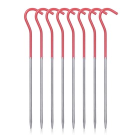 Boundless Voyage 8 Pieces Titanium Alloy Camping Pegs Ultralight Heavy Tent Awning Nails Stakes Hooks for Outdoor Garden Hiking