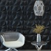 Art3d 3D Paneling Textured 3D Wall Design, Black Diamond, 19.7"