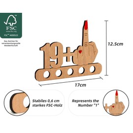 Giftota - Original Funny 20th Birthday Money Gift, Wood -19 + 1 - Gift for 20th Birthday - Birthday Anniversary - Wooden Gifts for Women and Men - 20th Birthday Decoration