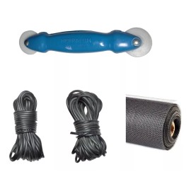 Robin Kit Vinil, Garrucha Y Tela Mosquitero 5mx0.9m Gris/negro