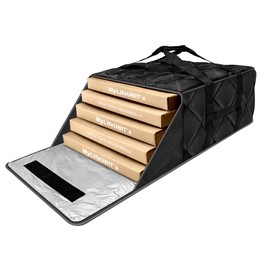 MyLifeUNIT Pizza Bag for Delivery, Thermal Insulated Pizza and Food Delivery Bag, 20" x 20" x 14" Pizza Warmer Bag, Holds 6-7 Large 18” Pizza Boxes, Hot Pizza Carrier Insulated Bags