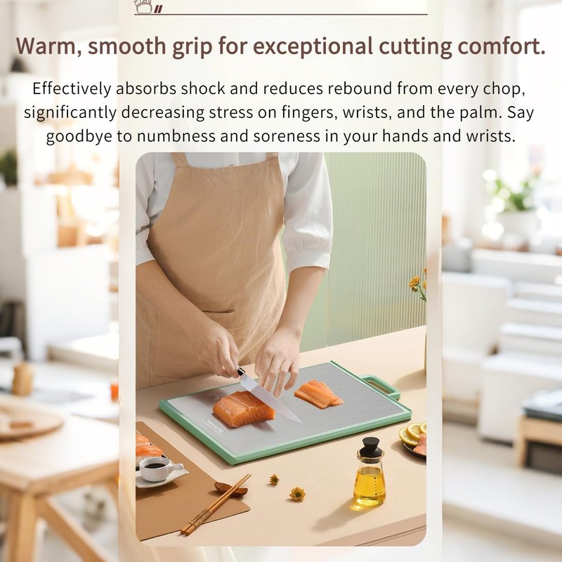 HENLUTUO 6-Piece White Kitchen Knife Set with Non-Slip Silicone Handle｜5