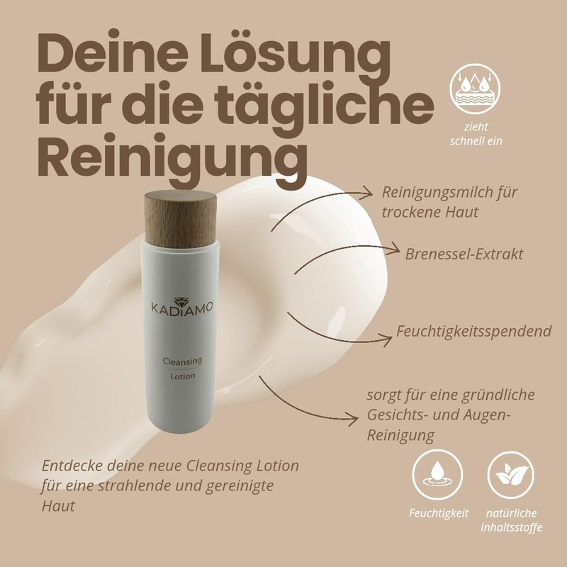 KADIAMO Cleansing Lotion 200 ml | Face Cleanser | Cleansing