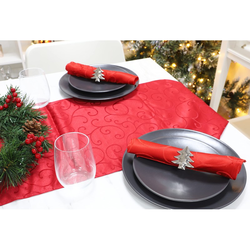 Christmas Concepts® Set of 4 Silver Napkin Rings – Luxury