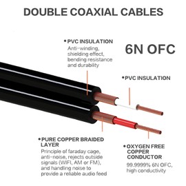 artcavs 4 pin XLR Male to Dual RCA Male Adapter 4 pin XLR to RCA Cable-3.3feet